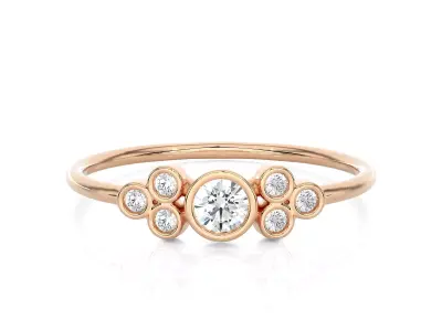 Light Minimalist Diamond Ring 3D print model