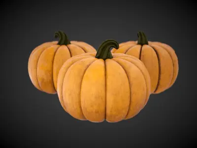 3D Carved and normal pumpkin 3D Model Pack