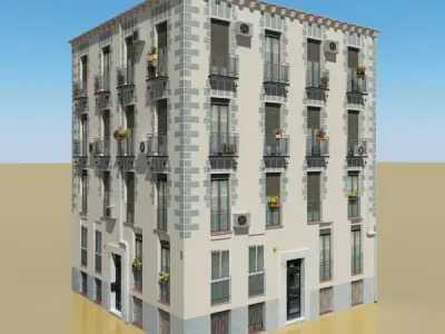 Photorealistic Low Poly Building 3D model