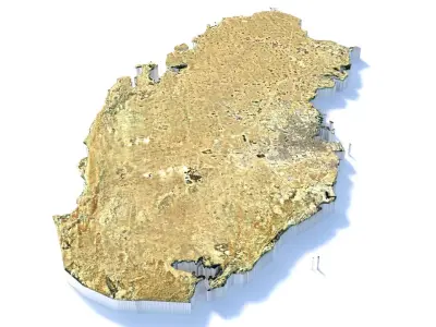 Qatar Terrain Country 3D model