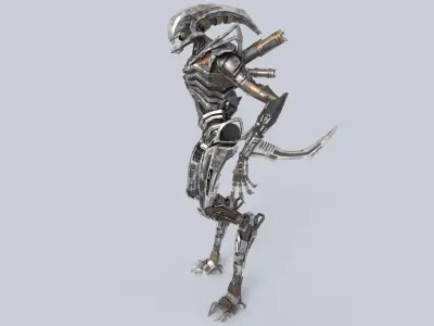 Mecha ALIEN metal alien 3D model