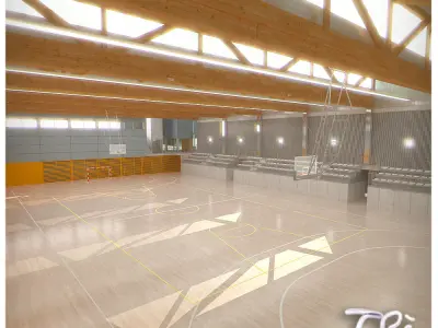 BASKETBALL PAVILION 3D model