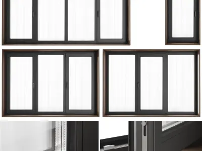 Modern windows 3 3D model