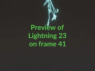 Animated Lightning v23 Low-poly 3D model
