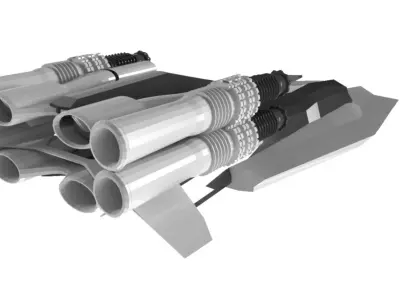 Spaceship Chaser 3D Spaceship Sci-Fi Game Model 3D 3D model