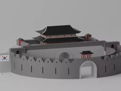 KOREA Suwon Hwaseong Fortress Castle 3D model