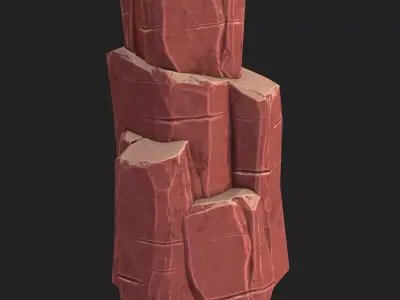 Cartoony Rock Low-poly 3D model