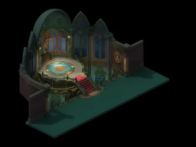 Game Book collection - Mysterious scroll seal hall 3D model