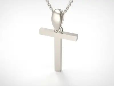 Model 620 Classic Initial Light T Letter 3D print model