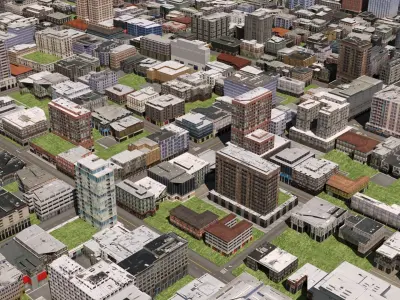 City 50 Low-poly 3D model