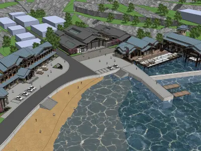 Sketchup Recreational and tourist complex 215 3D model