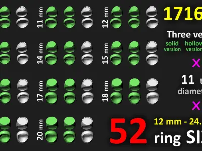 Round Signet Ring Pack