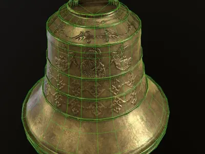  church bell  Low-poly 3D model