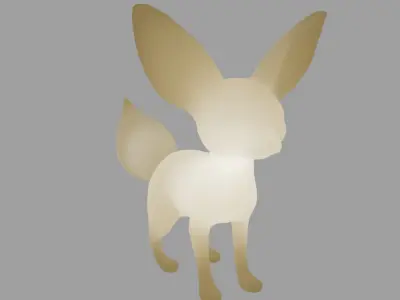 Indirect lighting of Fennec 3D model