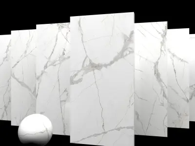 Marble Set Museum Glacier White Set 80x160 Set 1 Texture