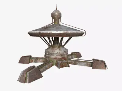 SciFi Facility C10 Abandoned - Sci Fi Exterior Design Low-poly 3D model