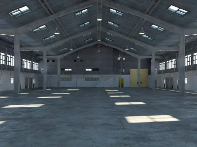 Warehouse interior and exterior 2 3D model