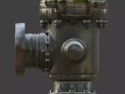 Post-Industrial Pressure Regulator 3D Model Low-poly 3D model