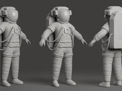 Astronaut low poly Low-poly 3D model