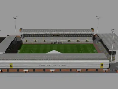 Meadow Lane Notts County FC Low-poly 3D model
