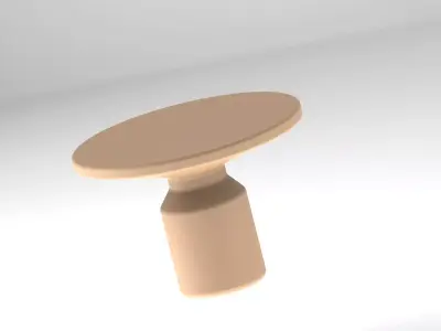 Modern Round Side Table Free 3D model