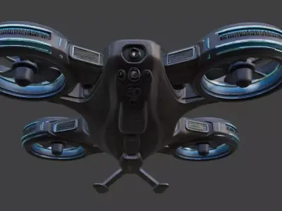 Scifi Hexacopter Drone 3D model
