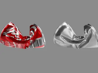 Crushed Soda Can 04 3D model