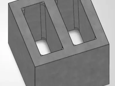CMU Component Library Circa 1970 N II Double Corner Units 3D model