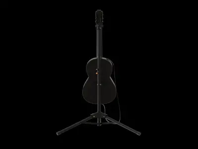 Manuel Ramirez 1908 Black Oak Classical Guitar  3D model