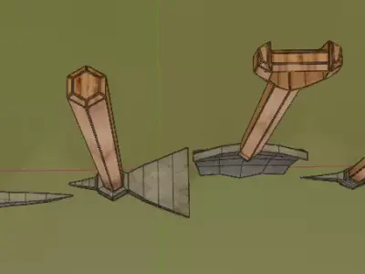 Simple Tools Low-poly 3D model