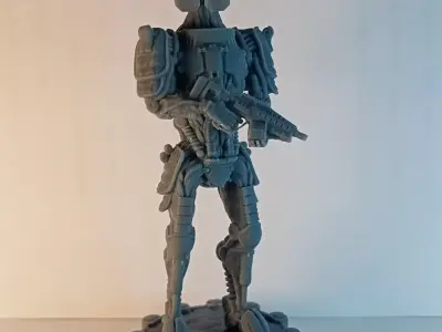 Heavily armored robot for printing 3D print model 3D print model