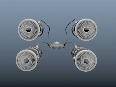 Podracer four rockets 3D model