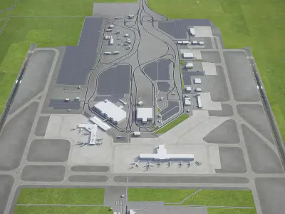 Sacramento International Airport - SMF Low-poly 3D model