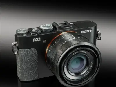 Sony Cyber-shot DSC-RX1 advanced compact digital camera Low-poly 3D model