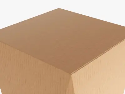 Beveled corner packaging box 01 3D model