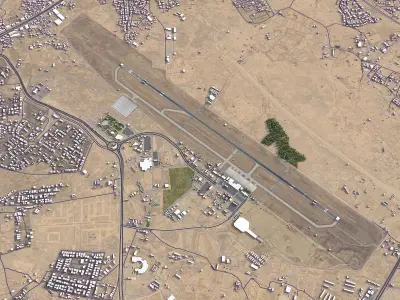 Abha Airport Low-poly 3D model