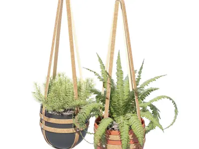 Leather plant hanger 3D model