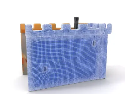 Stone Fortress Tower model pack Low-poly 3D model