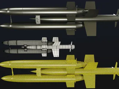 rocket pack - VOL 01 Low-poly 3D model