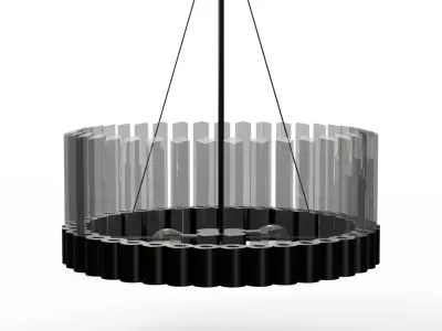 Risette Black Base Chandelier or Pendant Low-poly 3D model