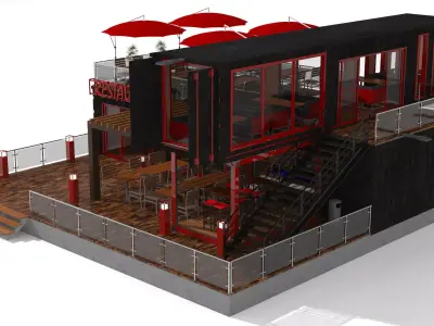 Container Restaurant 3D model purchase