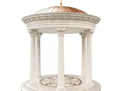 Classic Rotunda Gazebo Low-poly 3D model