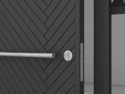 Aluminium door 268 3D model