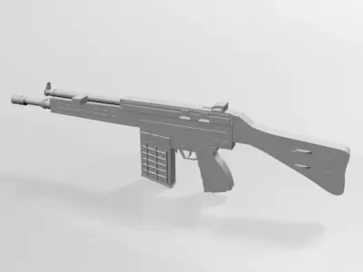 Heckler and Koch G3 Rifle 01 3D model
