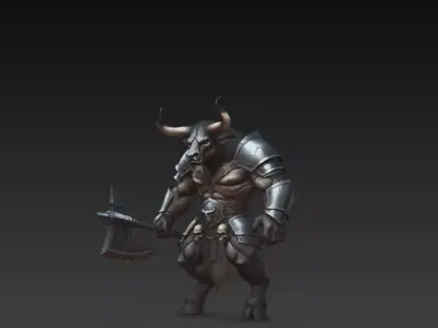 figura de fantasia tauro  3D print model