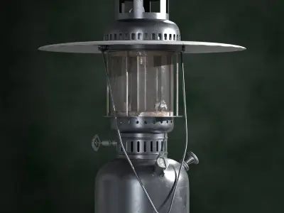 Oil lantern lamp 3D model