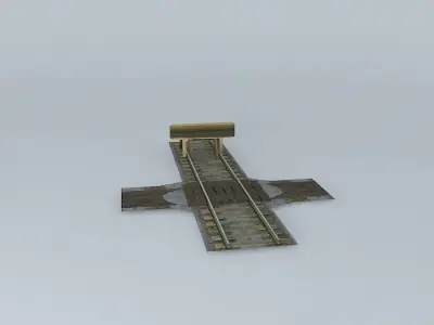 Eco Rail USA Walkover Buffer Old Steam Days Free 3D model