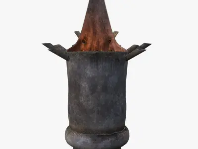 Fireplace  head dark 3D model