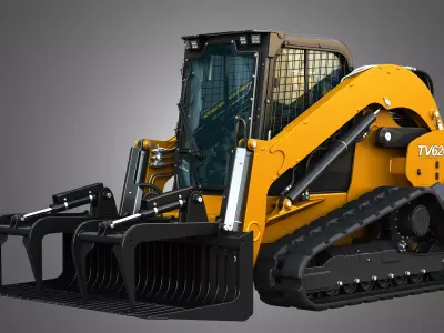 TV620B Compact Track Loader - Rock Grapple 3D model
