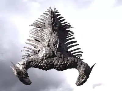 Dragon bone deity monolith 3 3D model